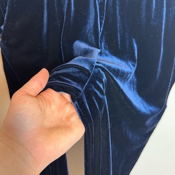 NWOT Ichi Anthropologie Velvour Navy Blue Pull On Pants - Picture 5 of 8